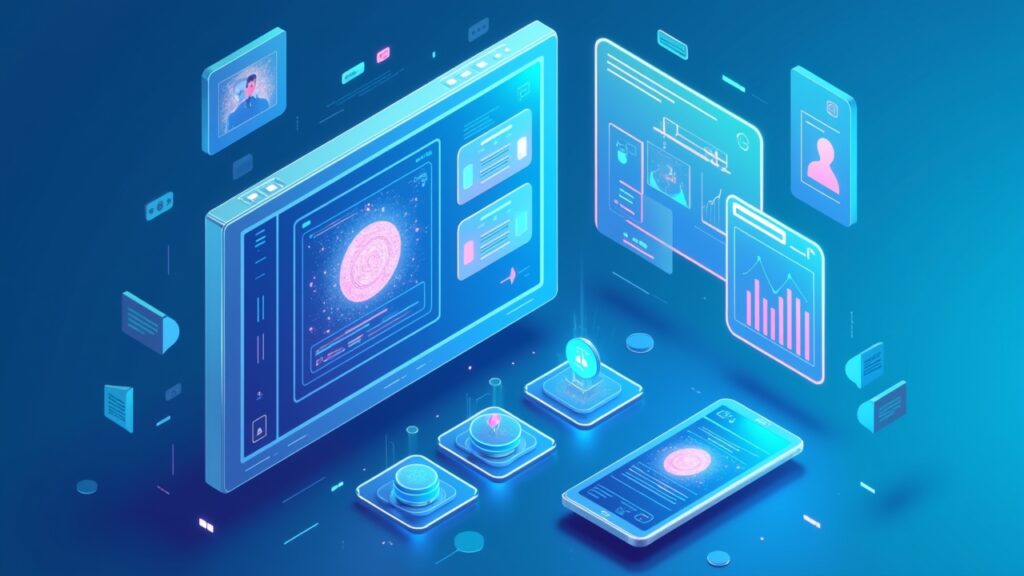 Customer service dashboard showing AI handling multiple conversations