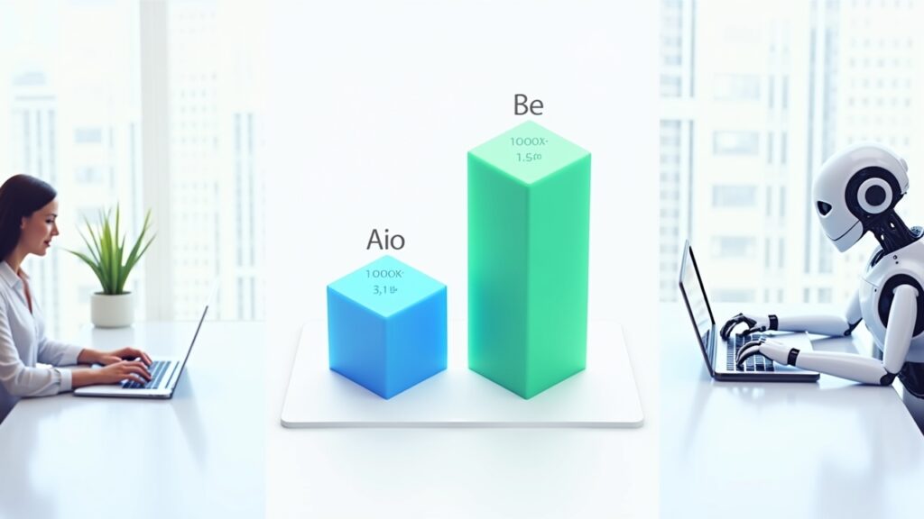 A/B test comparison showing AI vs manual email performance
