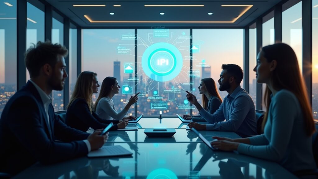 Team collaboration with AI suggesting optimal task assignments